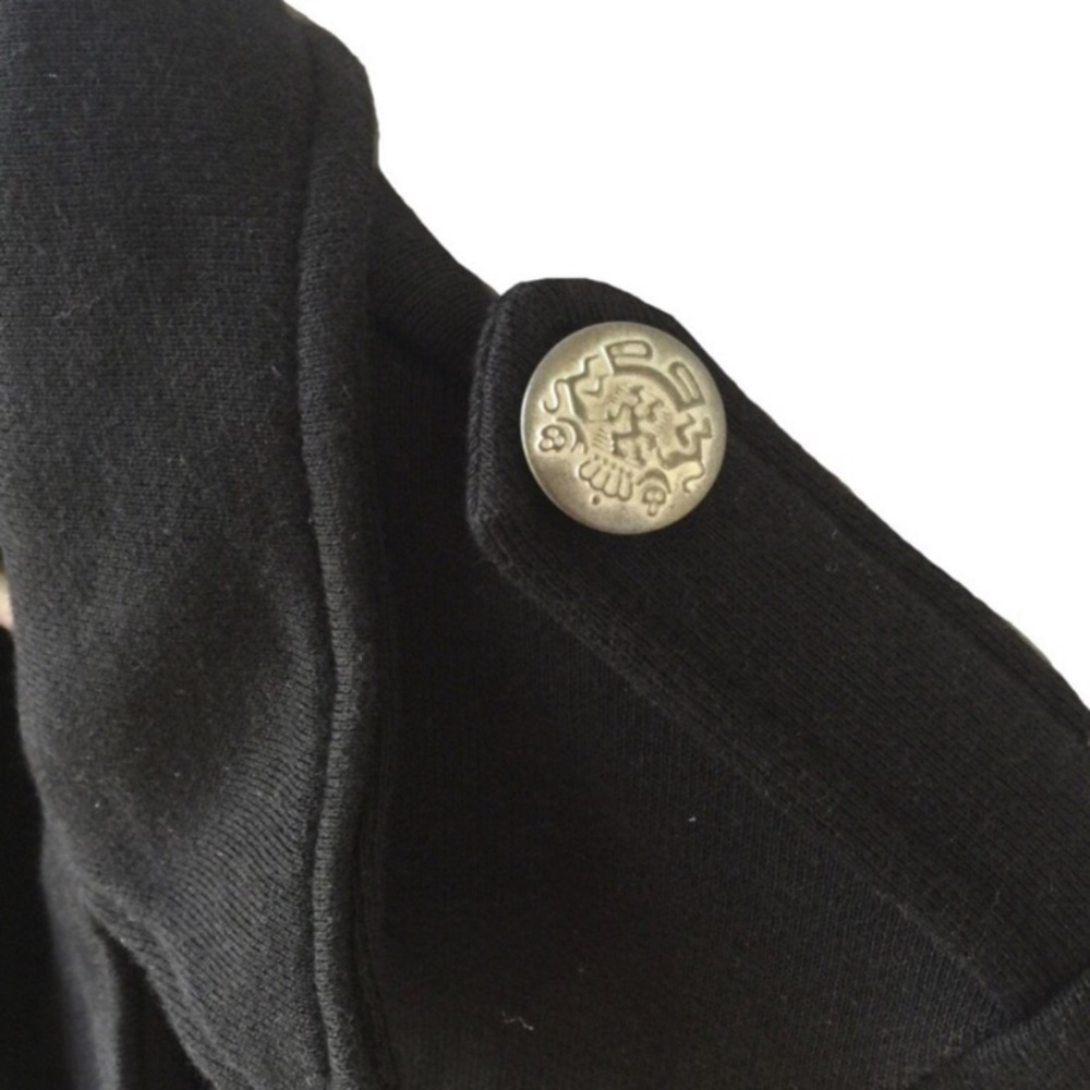 New Gap Double Breasted Button Jacket Black - image 3